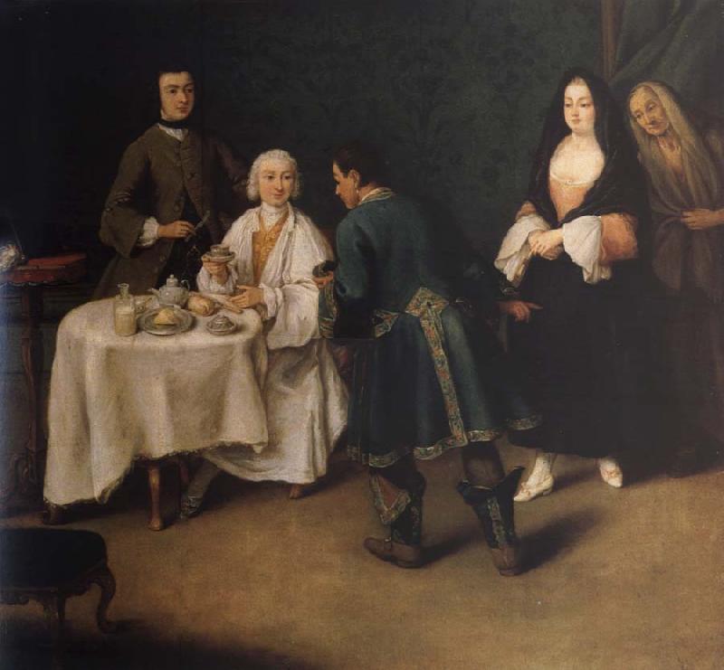 Pietro Longhi The visit in the lord France oil painting art